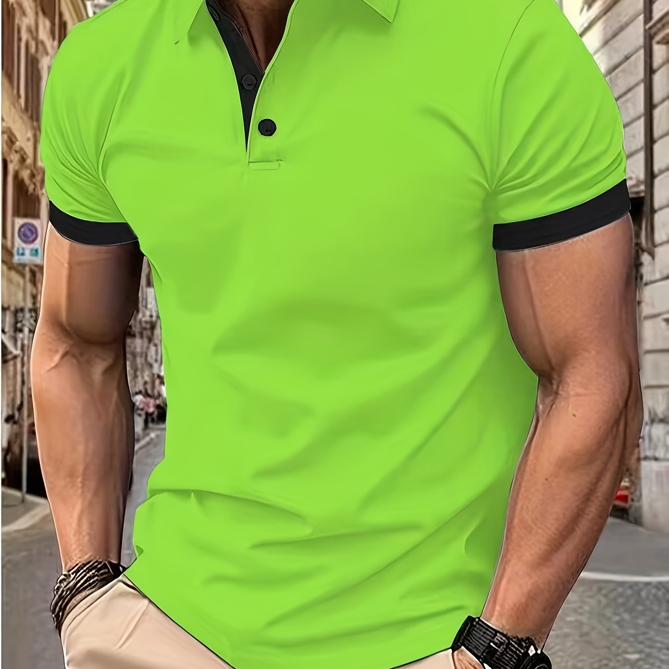 Ademend Regular Fit Golfshirt, Casual V-hals T-shirt met korte mouwen voor heren, zomer, herenkleding