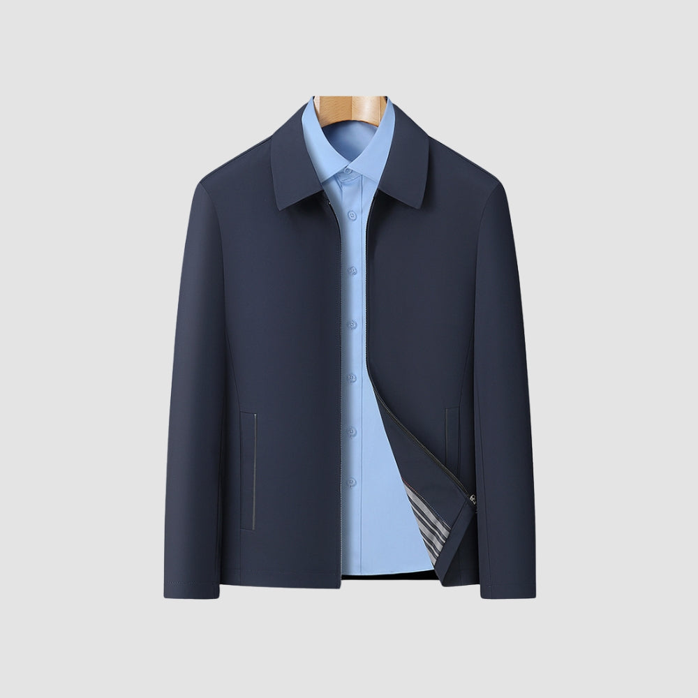 Old Money Casual Lapel Zipper Short Coat