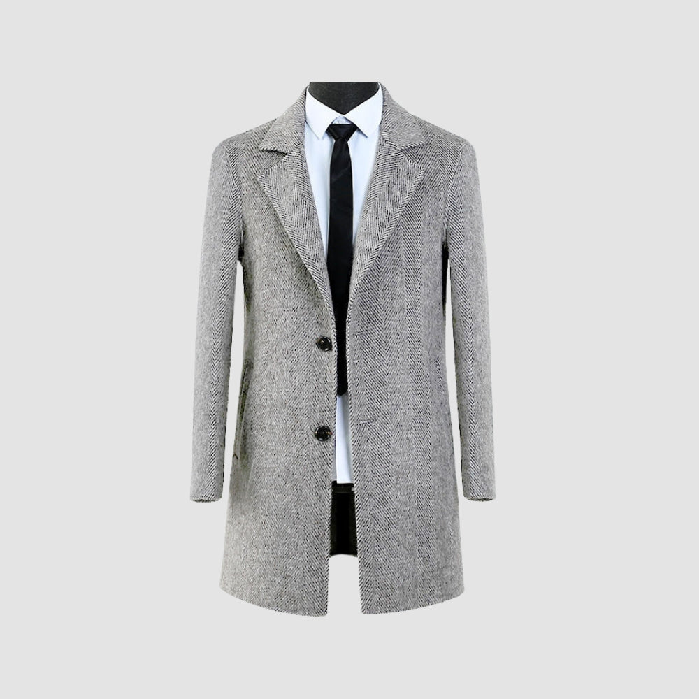 Old Money Mid-Length Woolen Cashmere Coat