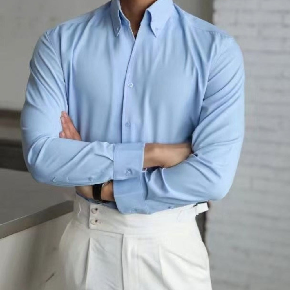 Old Money French Style Slim-Fit Shirt