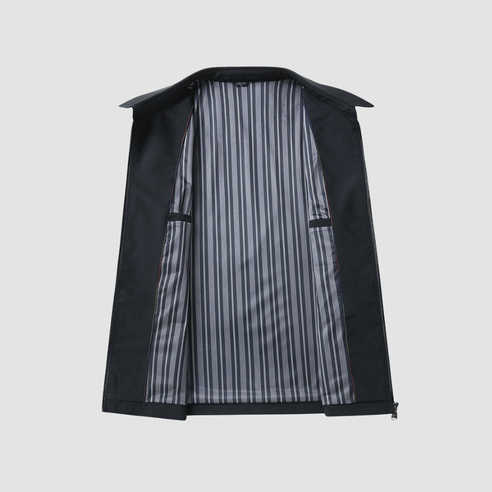 Old Money Casual Lapel Zipper Short Coat