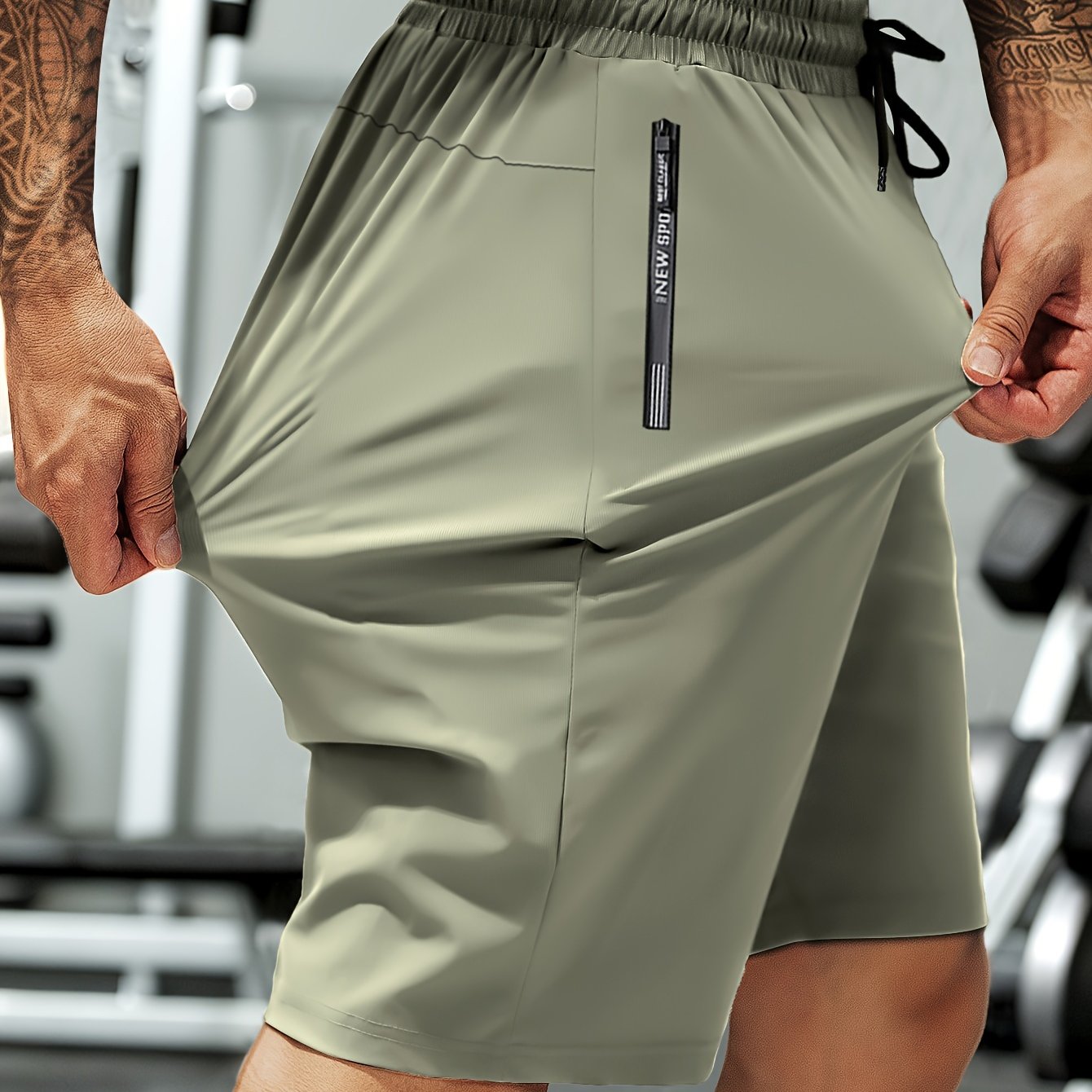 Men'S High-Elasticity Summer Shorts with Drawstring Waist And Zipper Pockets - Navy Blue, Casual Outdoor And Fitness Gear, Breathable Nylon-Spandex Blend, Ideal for Gym, Hiking And Daily Wear, Outdoor Shorts|Drawstring Shorts|Durable Shorts