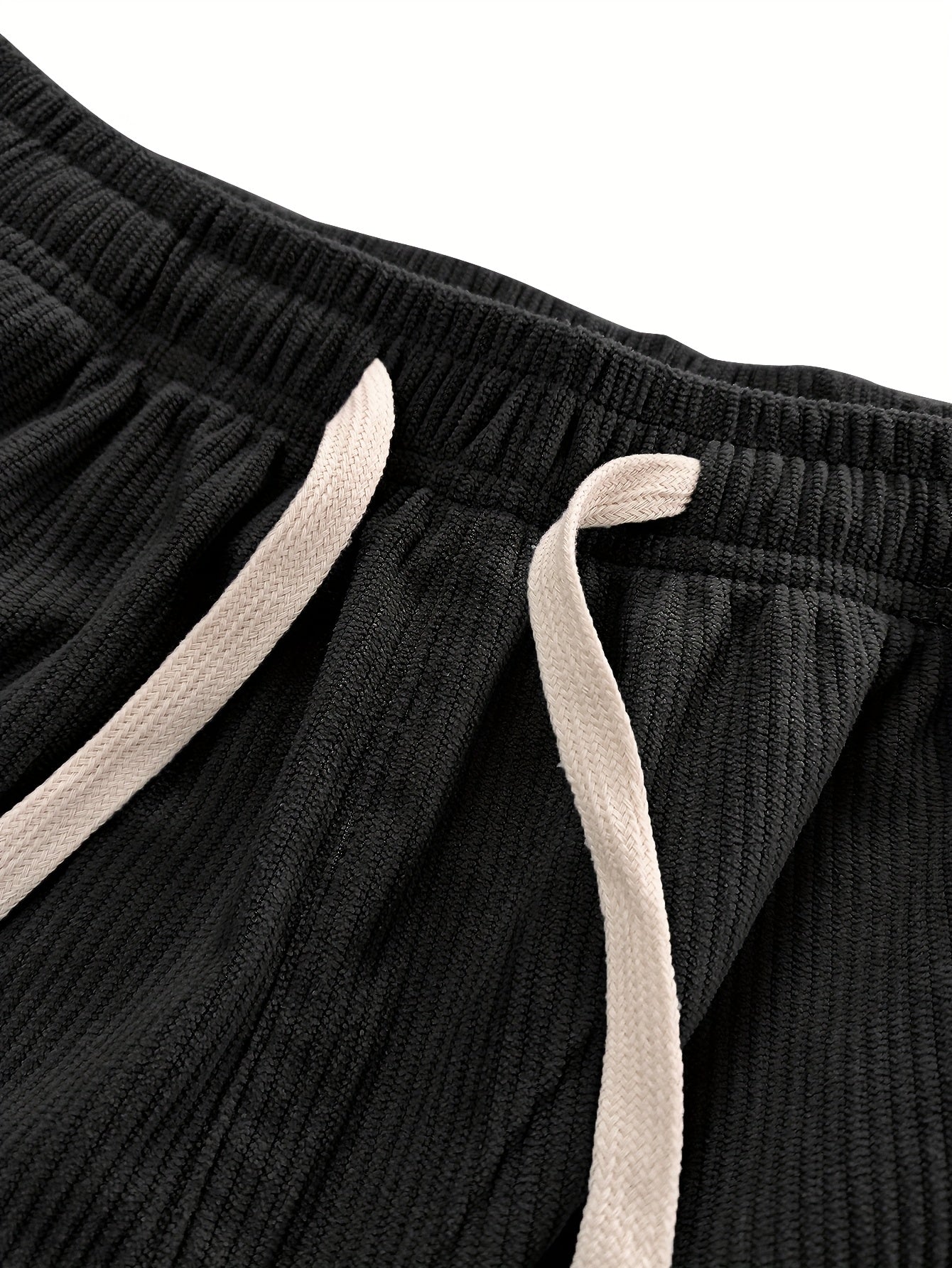Men'S Corduroy Straight-Leg Long Pants with Drawstring Elastic Waist for Spring And Autumn, Casual And Sporty Pants for Daily Wear, Leisure, And Hiking