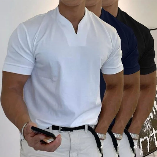 2024 Men Gentlemans business Short Sleeve T Shirt