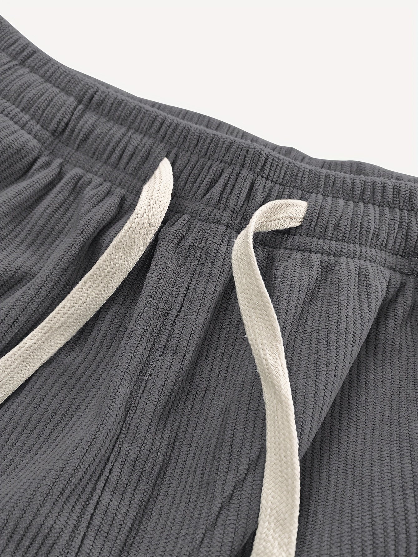 Men'S Corduroy Straight-Leg Long Pants with Drawstring Elastic Waist for Spring And Autumn, Casual And Sporty Pants for Daily Wear, Leisure, And Hiking
