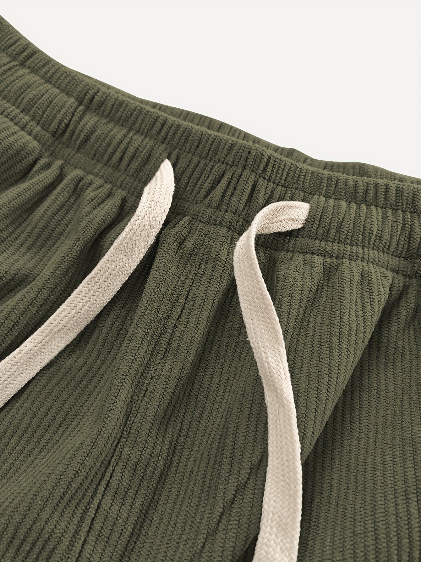 Men'S Corduroy Straight-Leg Long Pants with Drawstring Elastic Waist for Spring And Autumn, Casual And Sporty Pants for Daily Wear, Leisure, And Hiking