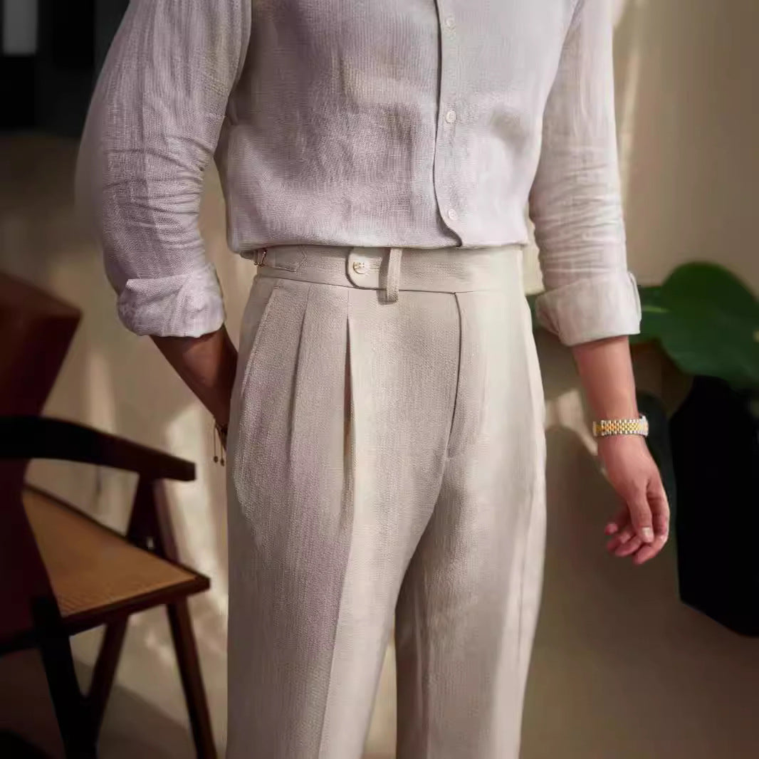 Old Money Old Money Naples Mid-Waist Trousers